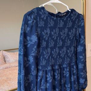 Navy Blue Midi Dress